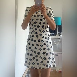 Daisy print chiffon dress